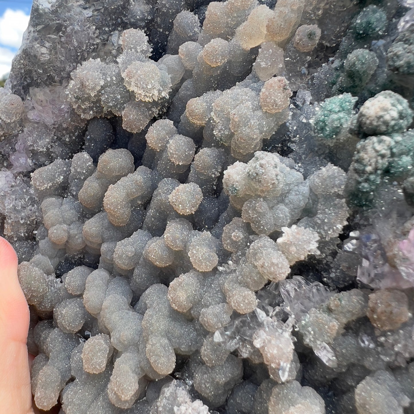 6" Square Amethyst Stalactite Plate (1lb) | Brazilian Botryoidal Crystal Slice | Dark Sugar Druzy Slab | Thin Galaxy Stone | Rare Mineral
