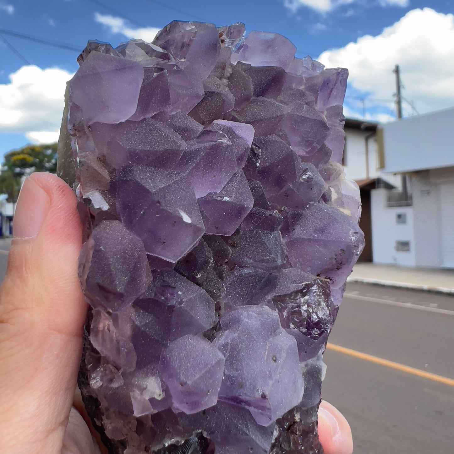 Set of 3 Sugar Amethyst Clusters  | Raw Brazilian Crystal Lot | Sparkly Purple Druzy Collection | Meditation Stone Kit | Wholesale