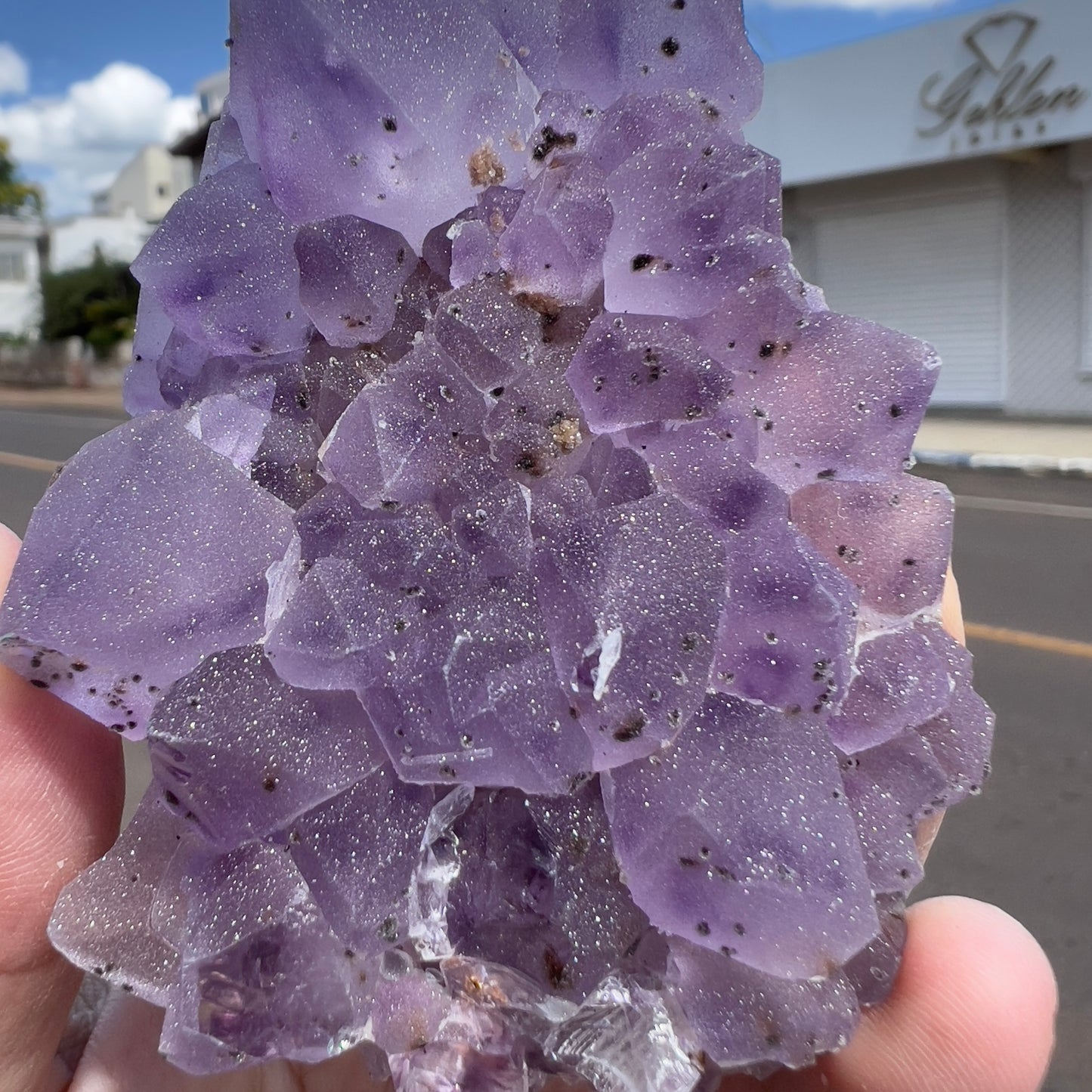 Set of 3 Sugar Amethyst Clusters  | Raw Brazilian Crystal Lot | Sparkly Purple Druzy Collection | Meditation Stone Kit | Wholesale
