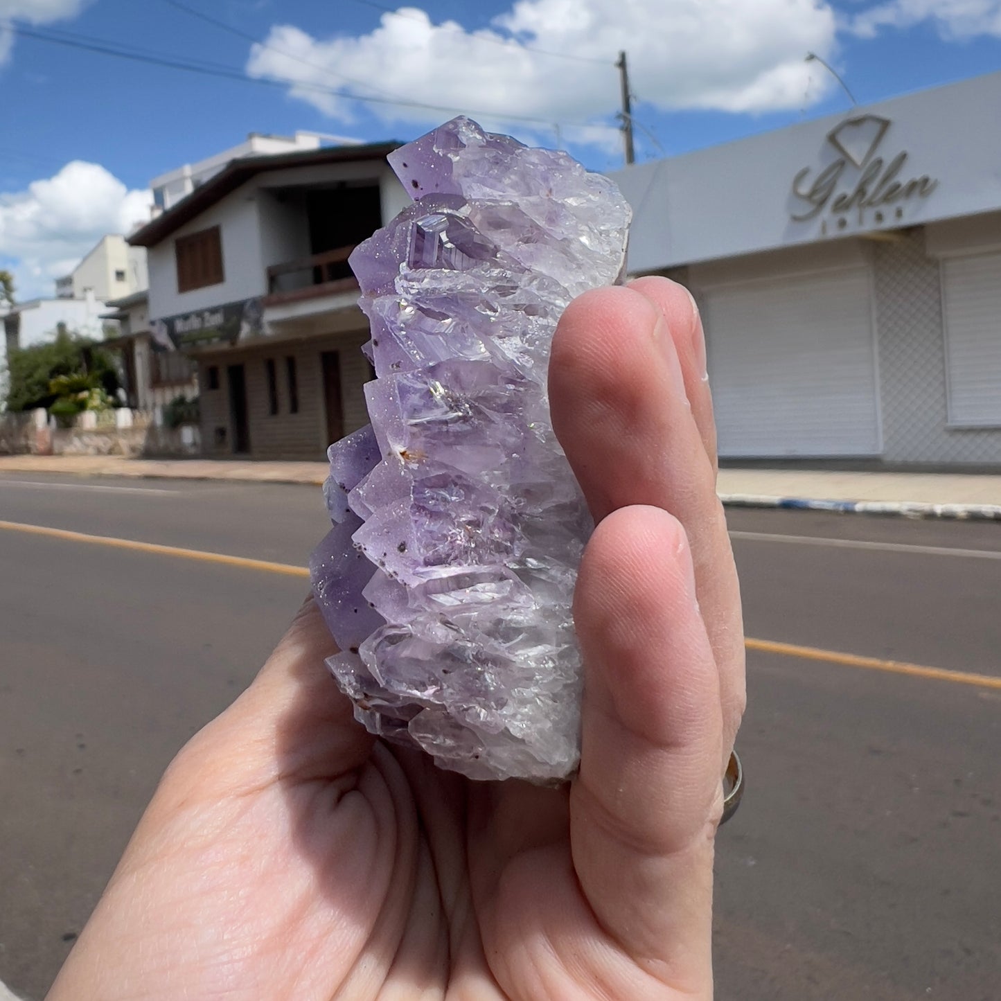 Set of 3 Sugar Amethyst Clusters  | Raw Brazilian Crystal Lot | Sparkly Purple Druzy Collection | Meditation Stone Kit | Wholesale