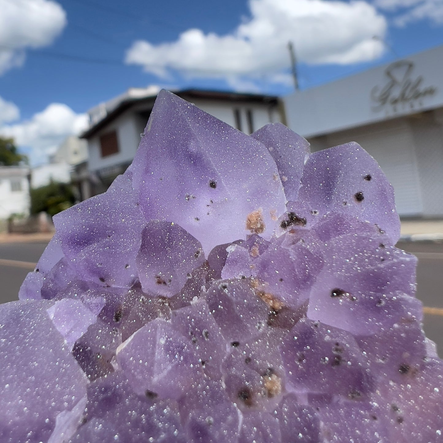 Set of 3 Sugar Amethyst Clusters  | Raw Brazilian Crystal Lot | Sparkly Purple Druzy Collection | Meditation Stone Kit | Wholesale