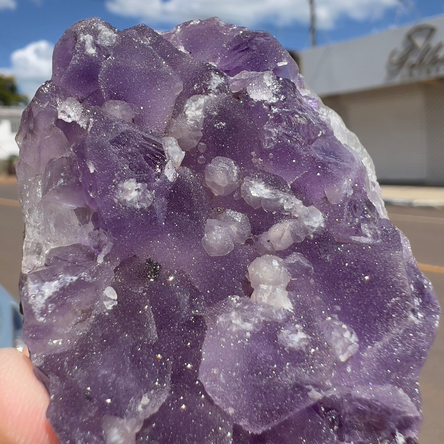 Set of 3 Sugar Amethyst Clusters  | Raw Brazilian Crystal Lot | Sparkly Purple Druzy Collection | Meditation Stone Kit | Wholesale
