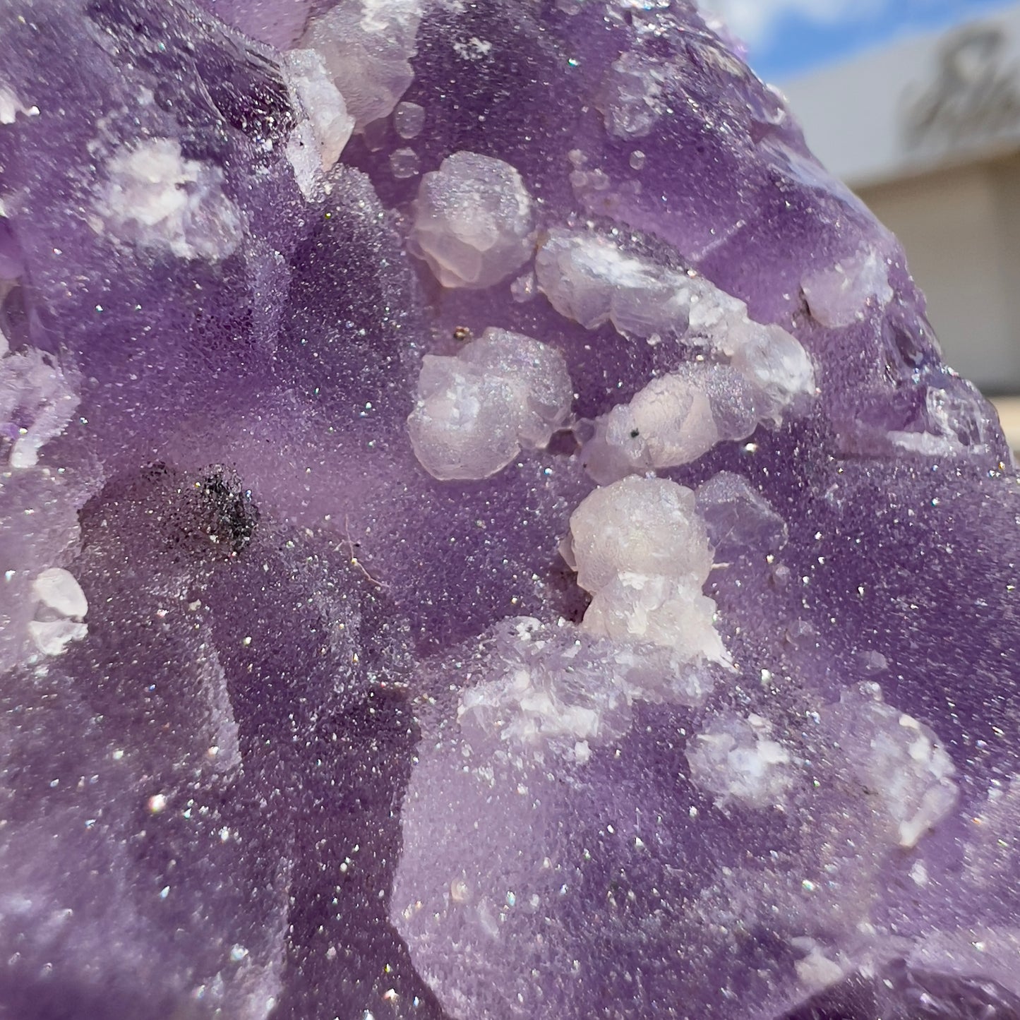 Set of 3 Sugar Amethyst Clusters  | Raw Brazilian Crystal Lot | Sparkly Purple Druzy Collection | Meditation Stone Kit | Wholesale