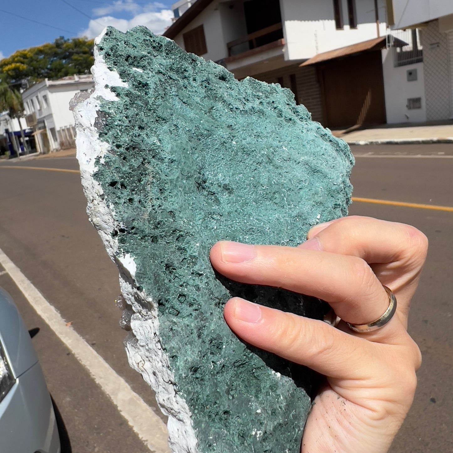 Large Amethyst Stalactite Plate (7.5") | Brazilian Botryoidal Crystal Slab | Gray Sugar Druzy Slice | Thin Galaxy Stone | 1.5lb Unique Decor