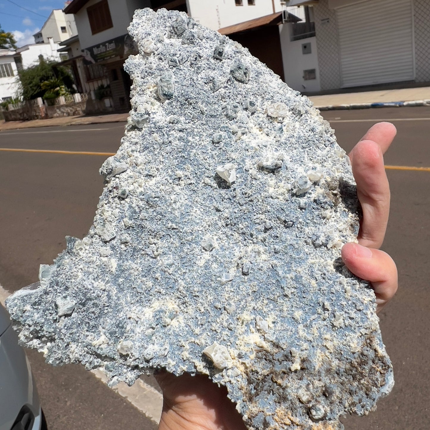 Large Amethyst Flower Slice (9") | Brazilian "Anomaly" Crystal Plate | Radiating Rosette Slab | Rare Thin Specimen | Fossil Look Decor