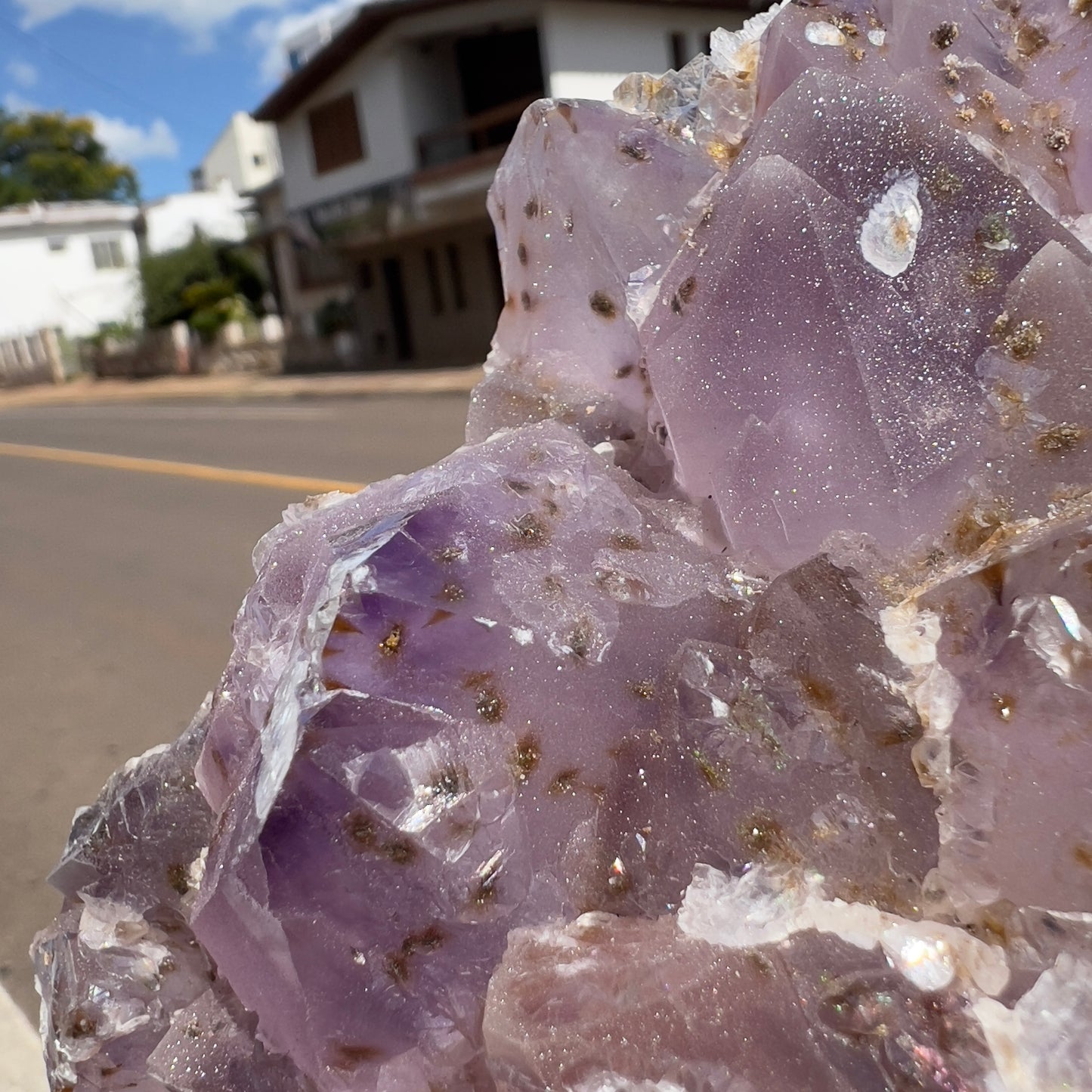 2.2lb Large Sugar Amethyst Flower Cluster | Brazilian Frosty Purple Crystal | Calcite Symbiosis | Rare Rosette Specimen | Statement Decor