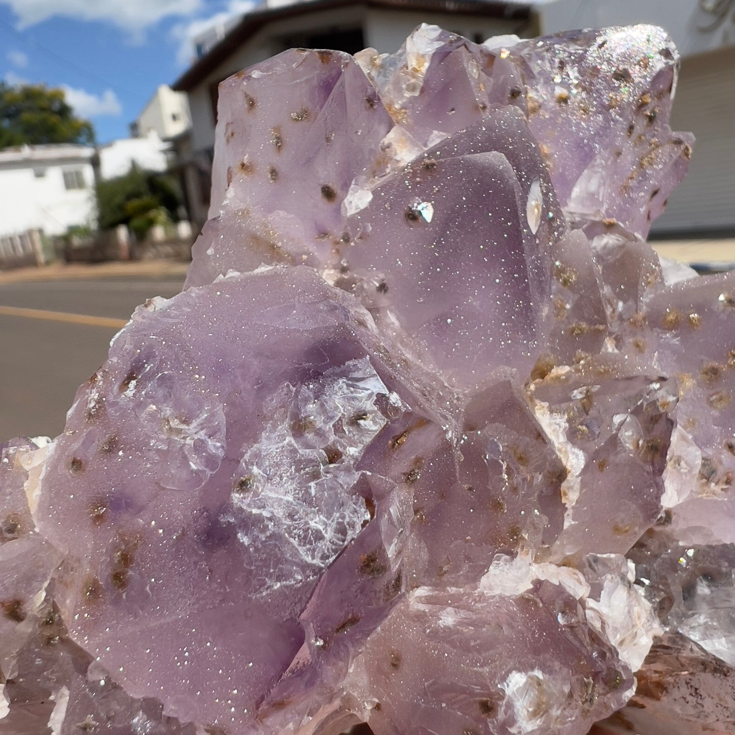 2.2lb Large Sugar Amethyst Flower Cluster | Brazilian Frosty Purple Crystal | Calcite Symbiosis | Rare Rosette Specimen | Statement Decor