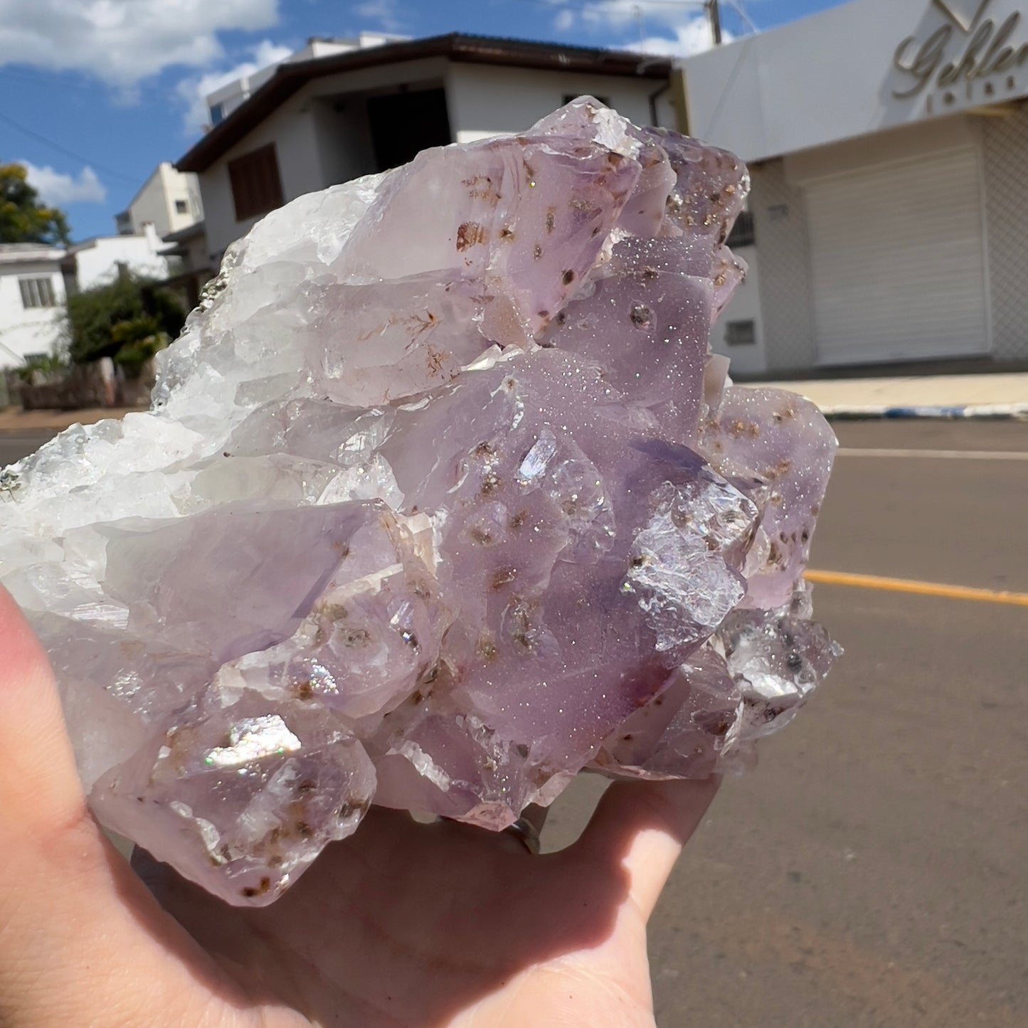 2.2lb Large Sugar Amethyst Flower Cluster | Brazilian Frosty Purple Crystal | Calcite Symbiosis | Rare Rosette Specimen | Statement Decor