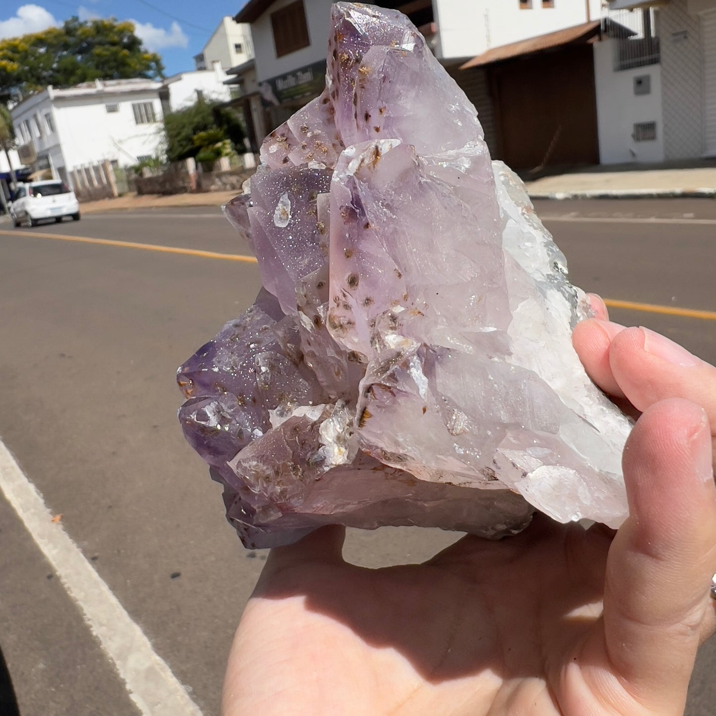 2.2lb Large Sugar Amethyst Flower Cluster | Brazilian Frosty Purple Crystal | Calcite Symbiosis | Rare Rosette Specimen | Statement Decor