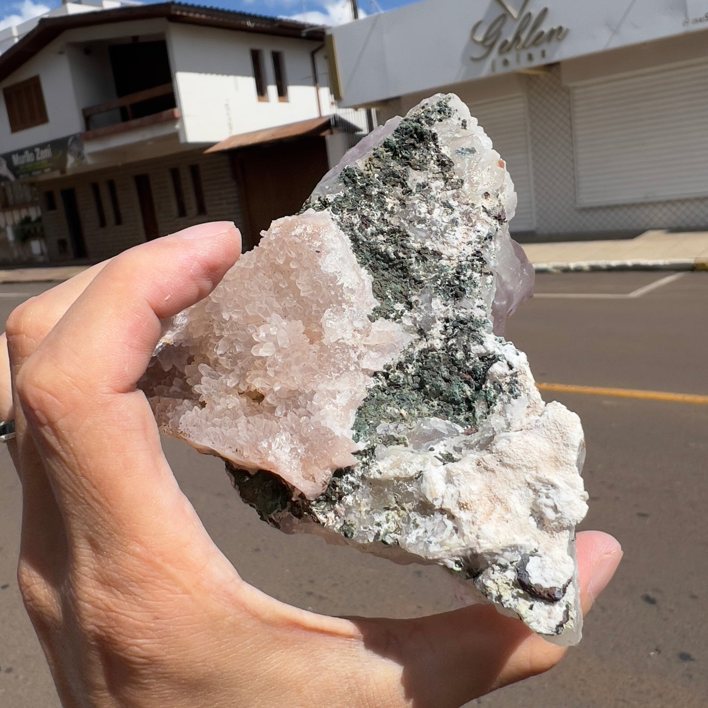 2.2lb Large Sugar Amethyst Flower Cluster | Brazilian Frosty Purple Crystal | Calcite Symbiosis | Rare Rosette Specimen | Statement Decor