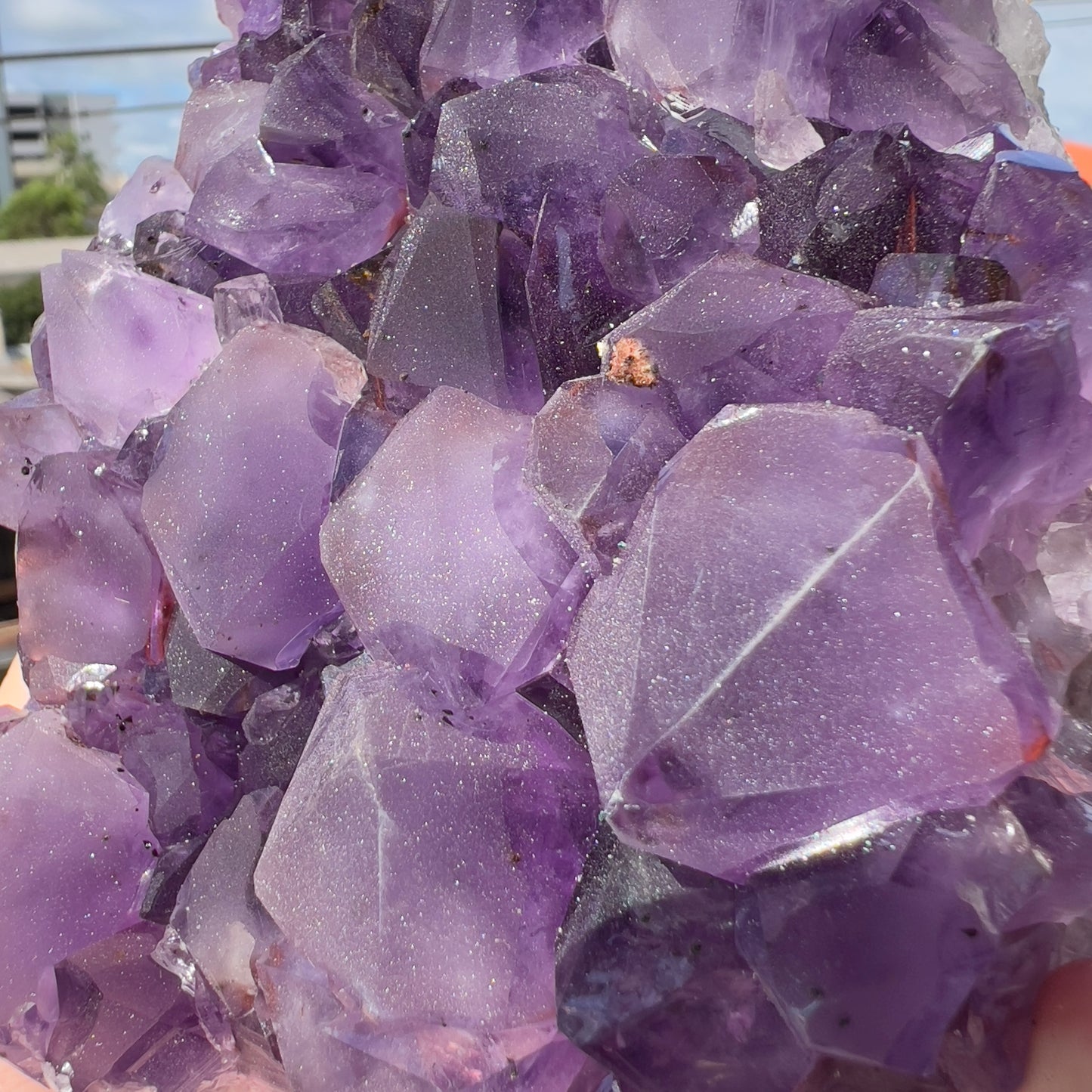Raw Extra Dark Amethyst Cluster, Super Sparkly Sugar Amethyst Druzy Specimen, Deep Purple Crystal Decor, Exact Brazilian Crystal 2.35lb