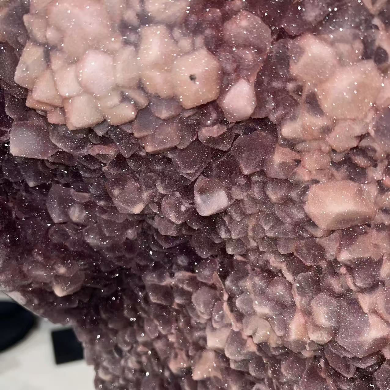 Giant 91lb Top Grade Pink Sugar Amethyst Calcite Heart, Huge Raw Crystal Druzy Geode, Luxury Home Decor Brazil Specimen