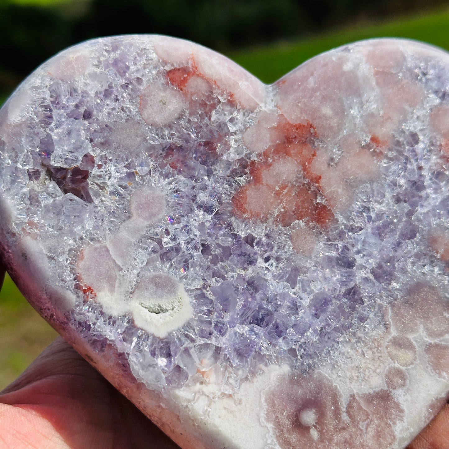 High Quality Brazilian Pink Amethyst Heart, Pink Purple Amethyst Crystal, One of a Kind Heart Specimen