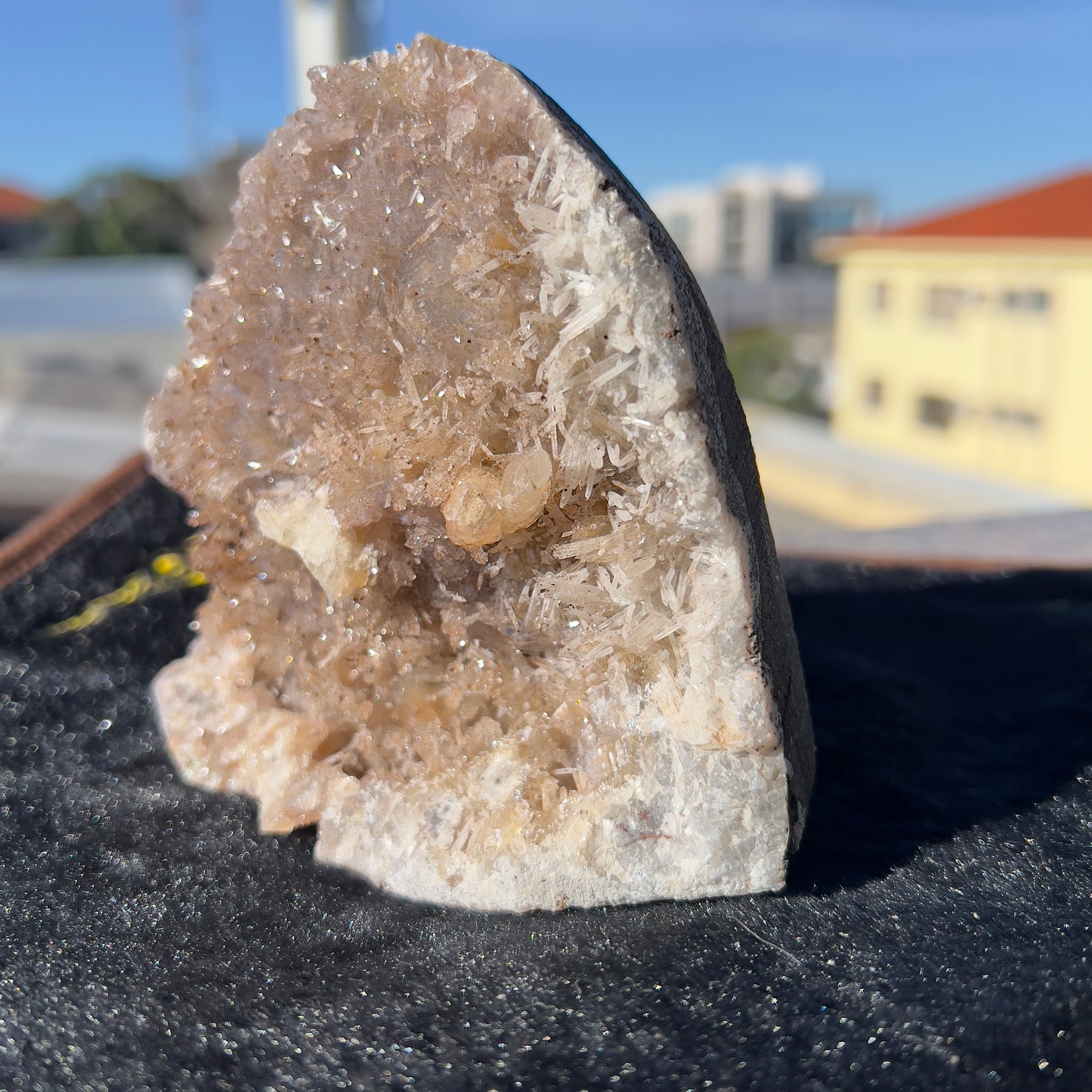 Rare Amethyst Calcite Symbiosis Cluster, Raw Purple Crystal Specimen, Unique Natural Decor, Exact Brazilian Healing Stone 2.08lb