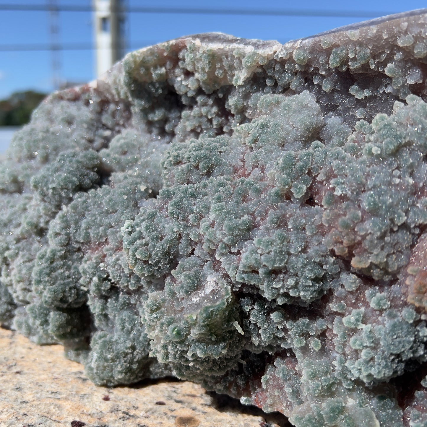 Rare Brazilian Red & Green Sugar Amethyst with Agate | Natural Gummy Crystal Specimen | Large One of a Kind Collector Piece