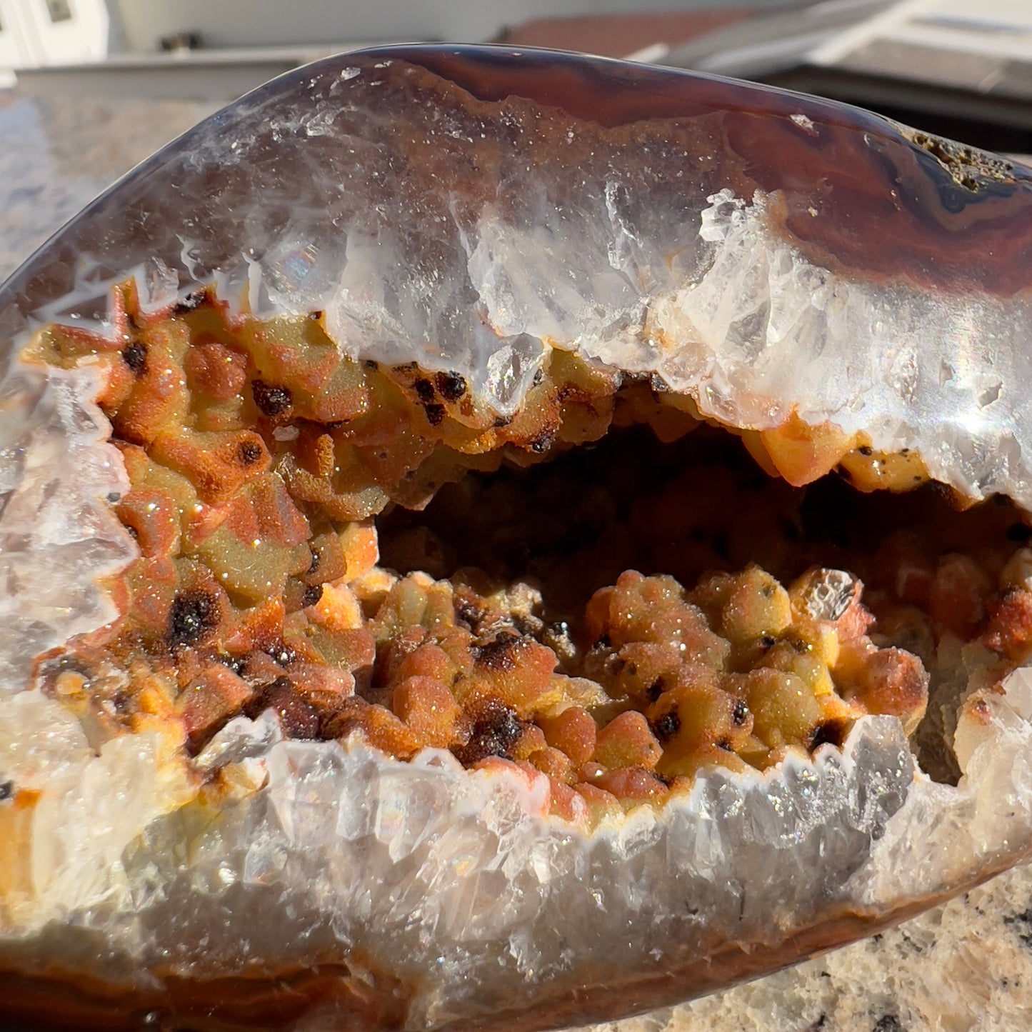Natural Yellow Agate Cluster, Raw Sugar Druzy Geode, Solar Plexus Chakra Crystal, Yellow Healing Stone, Meditation Decor, Gift for Her