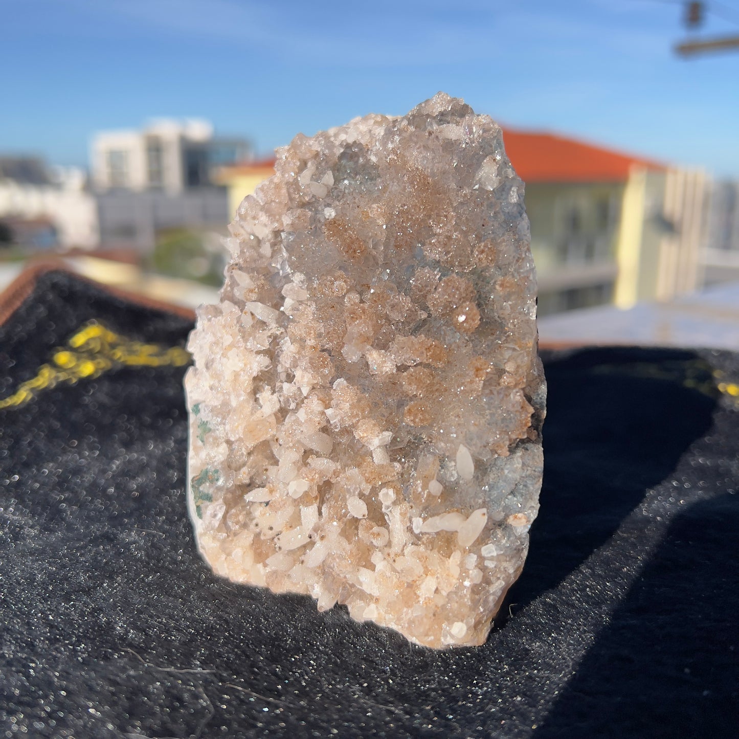Rare Amethyst Calcite Symbiosis Cluster, Small Purple Crystal Specimen, Unique Natural Decor, Exact Brazilian Healing Stone 1.12lb