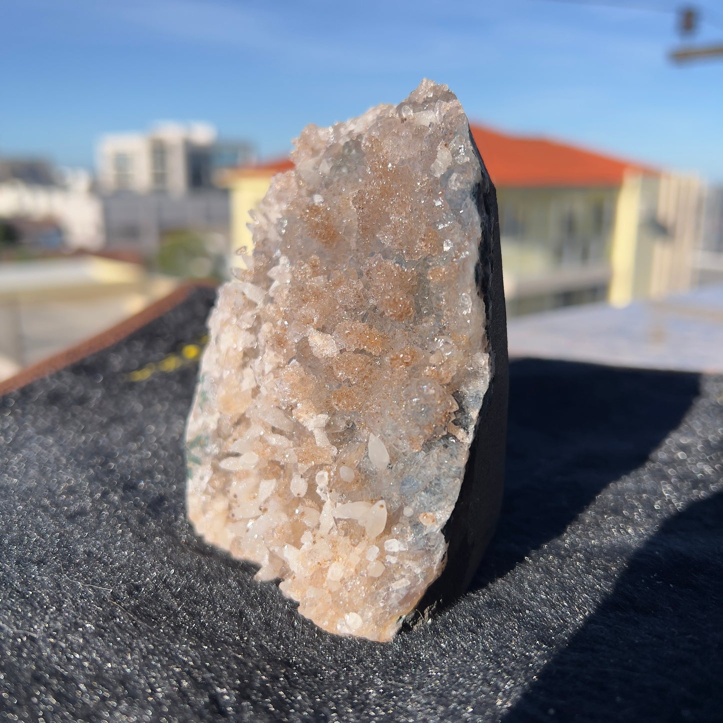 Rare Amethyst Calcite Symbiosis Cluster, Small Purple Crystal Specimen, Unique Natural Decor, Exact Brazilian Healing Stone 1.12lb