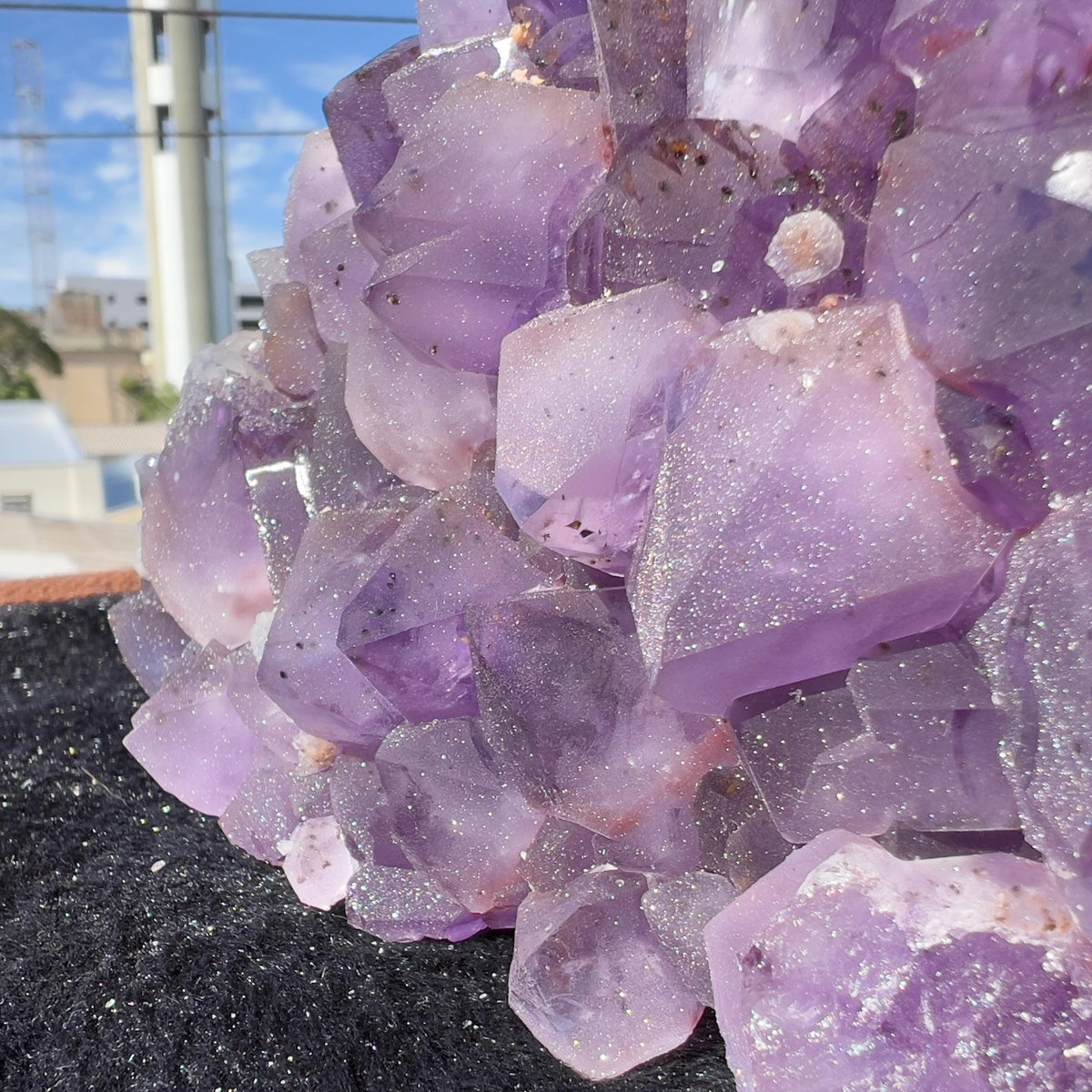 Raw Deep Purple Amethyst Cluster, Sugar Amethyst Druzy Specimen, Large Dark Crystal Decor, Healing Stone, Exact Brazilian Crystal 2.95lb - view 3