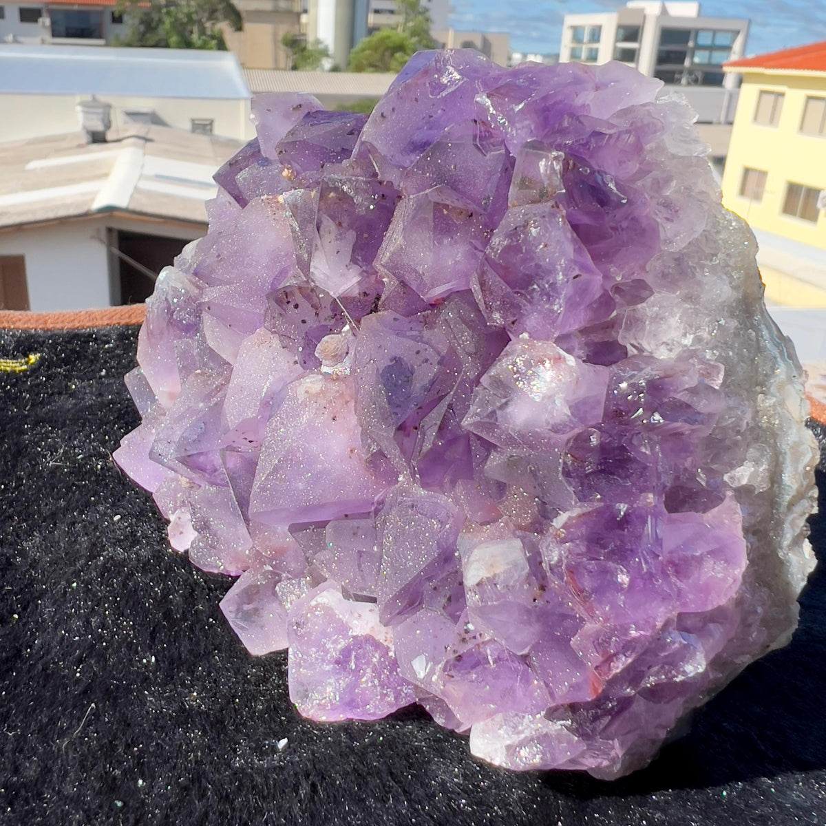 Raw Deep Purple Amethyst Cluster, Sugar Amethyst Druzy Specimen, Large Dark Crystal Decor, Healing Stone, Exact Brazilian Crystal 2.95lb - view 5