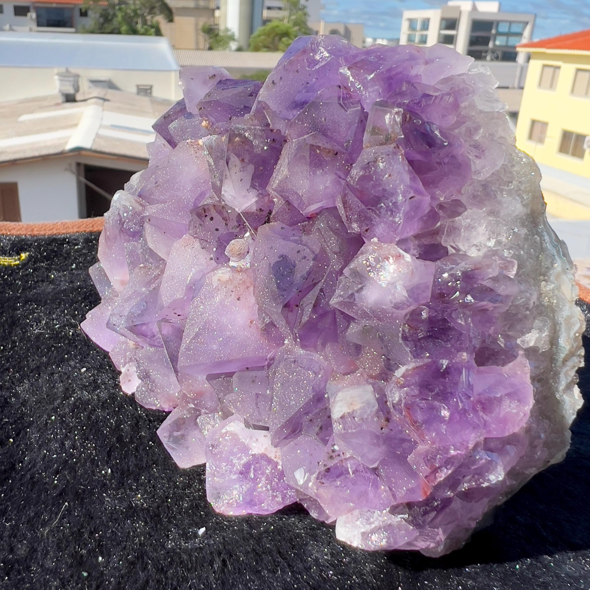 Raw Deep Purple Amethyst Cluster, Sugar Amethyst Druzy Specimen, Large Dark Crystal Decor, Healing Stone, Exact Brazilian Crystal 2.95lb - view 5