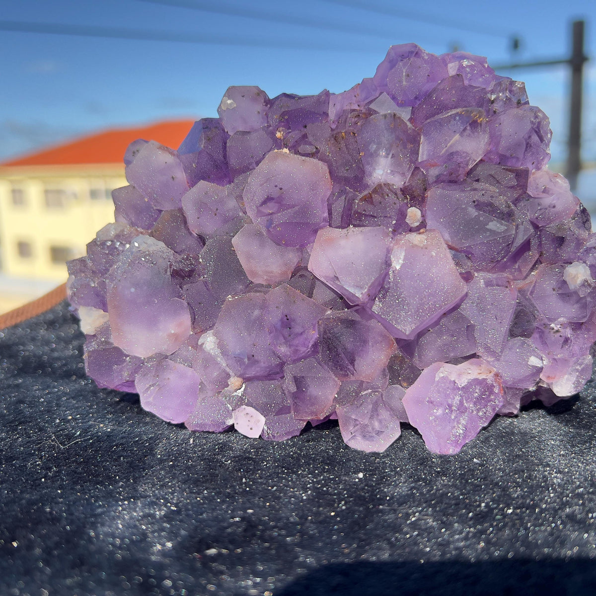 Raw Deep Purple Amethyst Cluster, Sugar Amethyst Druzy Specimen, Large Dark Crystal Decor, Healing Stone, Exact Brazilian Crystal 2.95lb - view 2