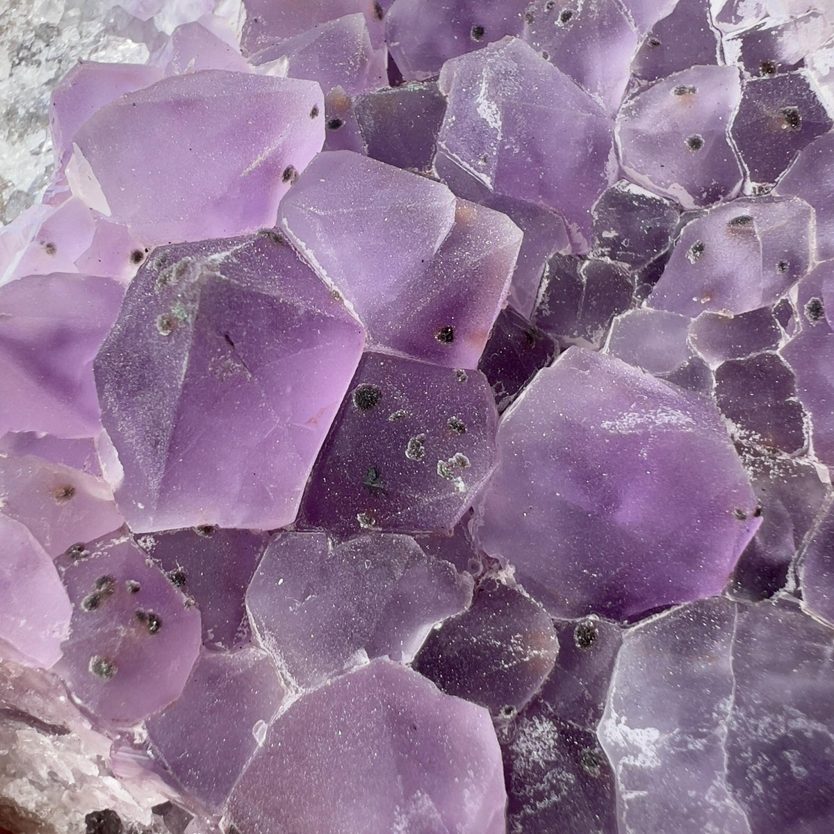 Raw Amethyst Cluster with Calcite, Sugar Amethyst Druzy Specimen, Purple Crystal Decor, Healing Stone, Exact Brazilian Crystal 2.79lb - view 7