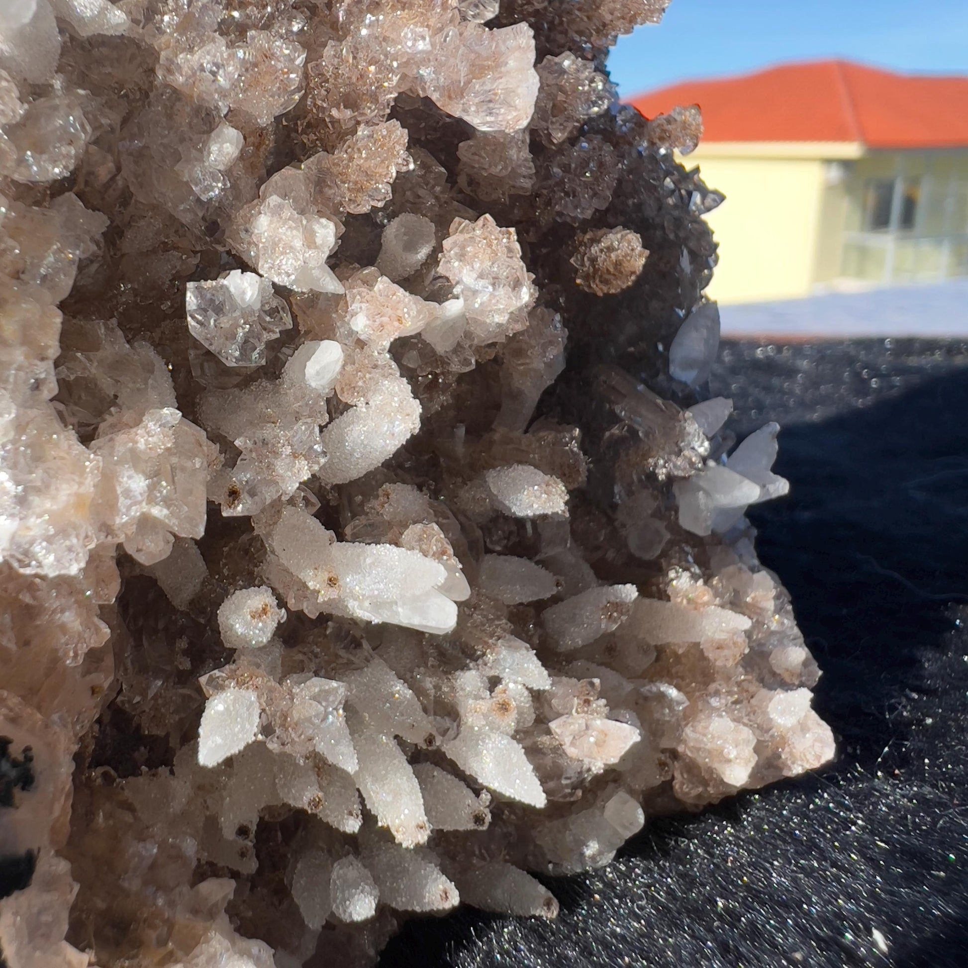 Rare Amethyst Calcite Symbiosis Cluster, Small Purple Crystal Specimen, Unique Natural Decor, Exact Brazilian Healing Stone 1.12lb - view 9
