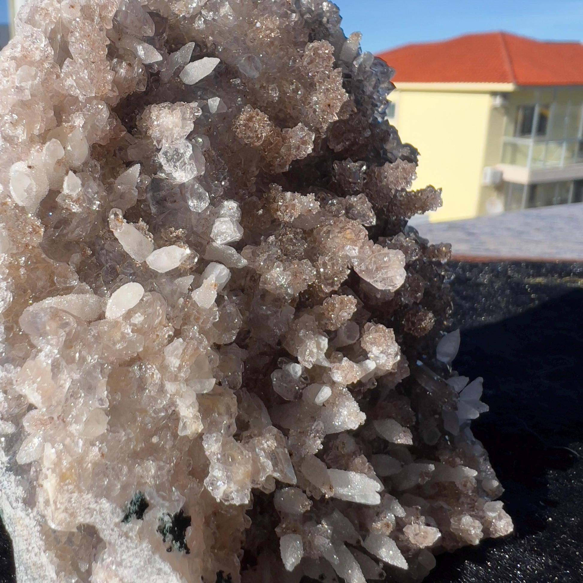 Rare Amethyst Calcite Symbiosis Cluster, Small Purple Crystal Specimen, Unique Natural Decor, Exact Brazilian Healing Stone 1.12lb - view 8