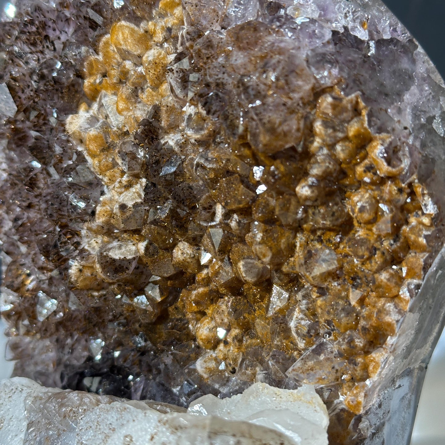 Giant Calcite & Rutilated Amethyst Symbiosis on Custom Stand, One of a Kind image 6