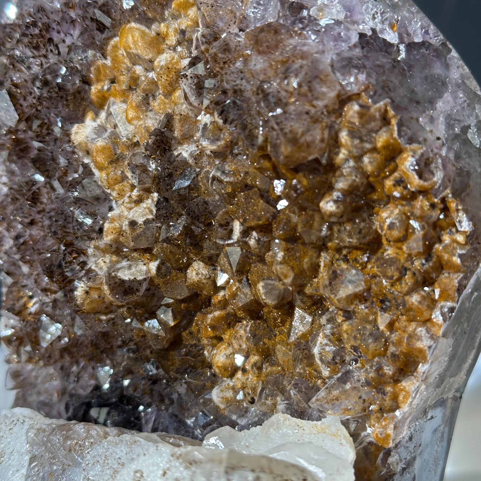 Giant Calcite & Rutilated Amethyst Symbiosis on Custom Stand, One of a Kind image 6