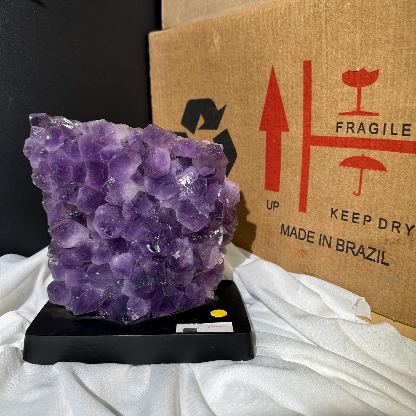 Large Brazilian Sugar Amethyst Cluster on Custom Stand, One of a Kind image 9