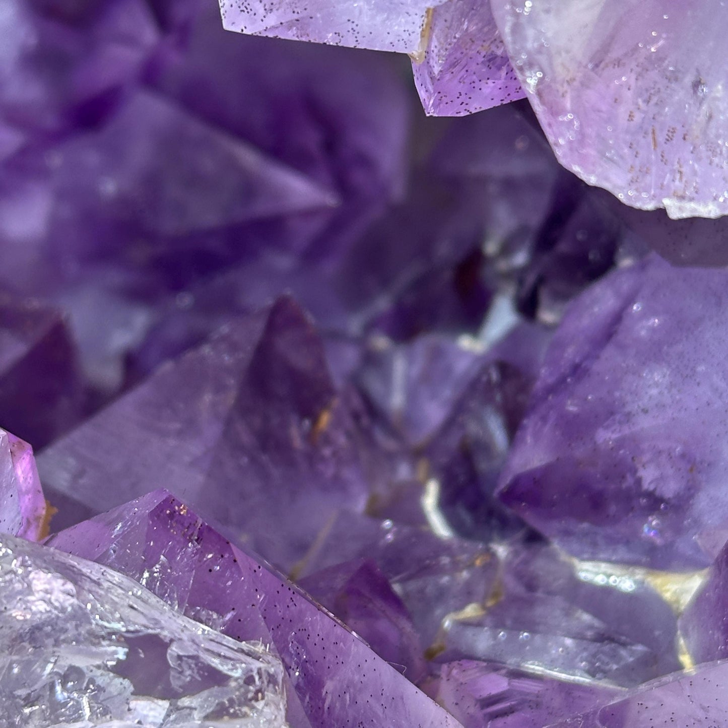 Giant Amethyst Smile Geode Sphere, Rare No Matrix Clear Big Points, Polished Purple Open Mouth Crystal + Free Stand 12.46lb Exact
