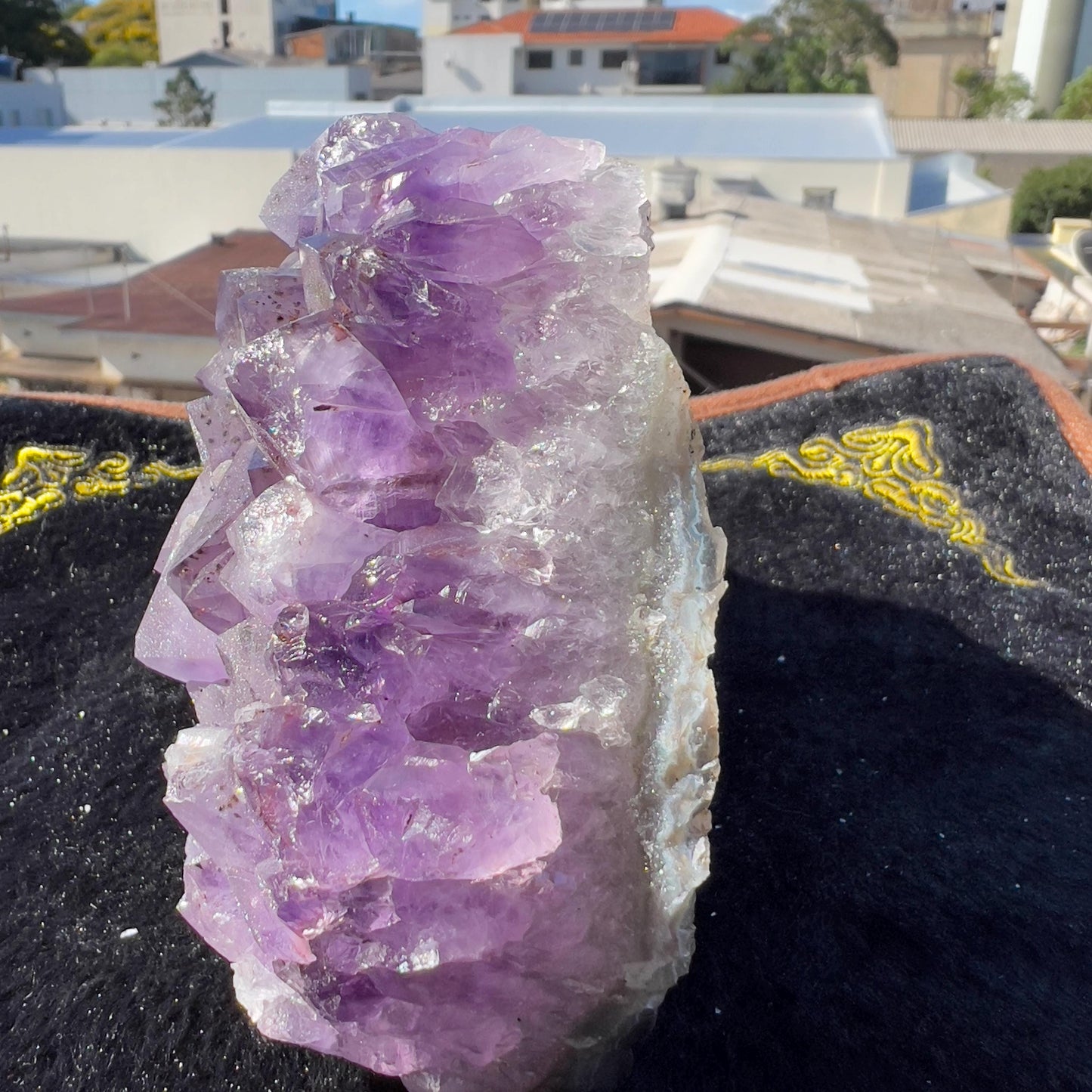 Raw Deep Purple Amethyst Cluster, Sugar Amethyst Druzy Specimen, Large Dark Crystal Decor, Healing Stone, Exact Brazilian Crystal 2.95lb - view 6