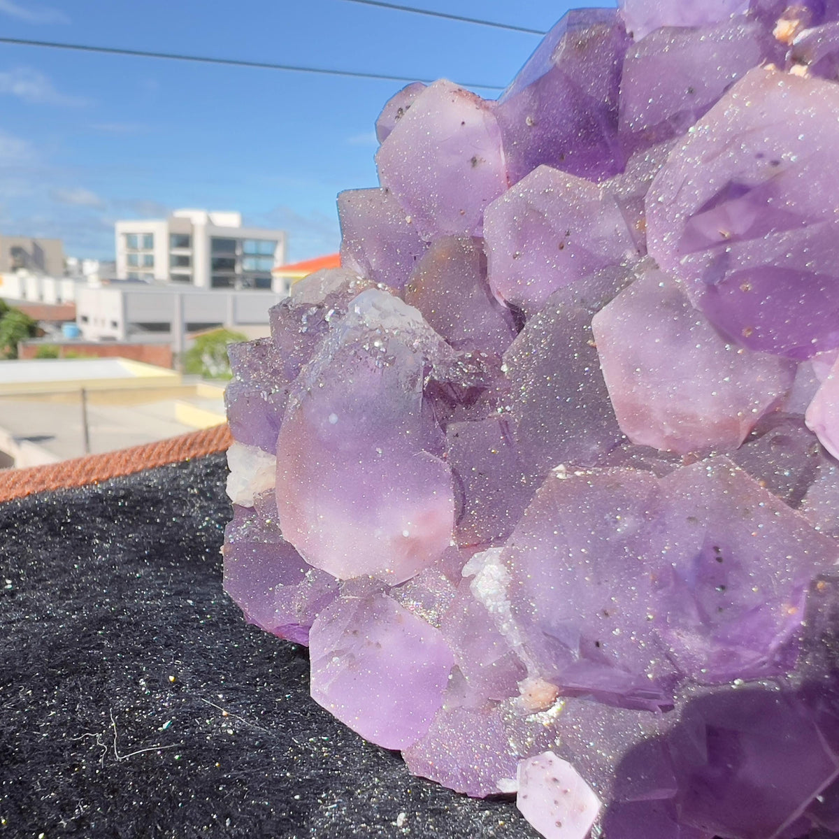 Raw Deep Purple Amethyst Cluster, Sugar Amethyst Druzy Specimen, Large Dark Crystal Decor, Healing Stone, Exact Brazilian Crystal 2.95lb - view 9