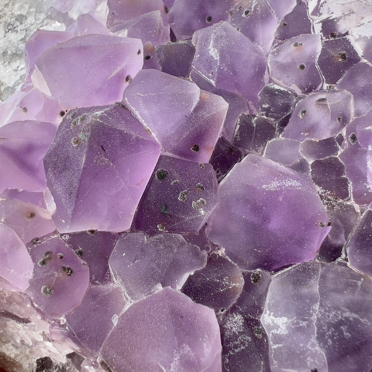 Raw Amethyst Cluster with Calcite, Sugar Amethyst Druzy Specimen, Purple Crystal Decor, Healing Stone, Exact Brazilian Crystal 2.79lb - view 8