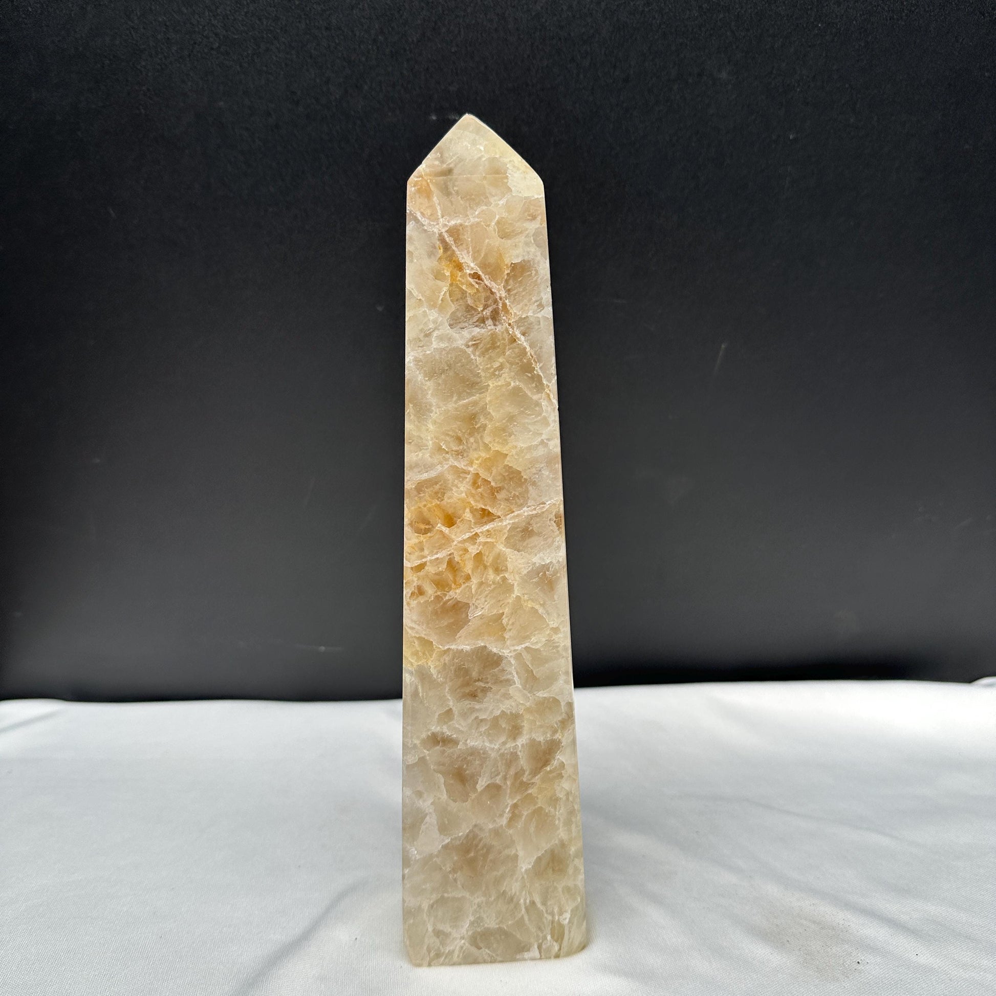 Large Agate Amethyst Geode Tower, Yellow Sugar Druzy Obelisk, Crystal Symbiosis Wand, Polished Brazilian Mineral Exact 3.09lb - view 8
