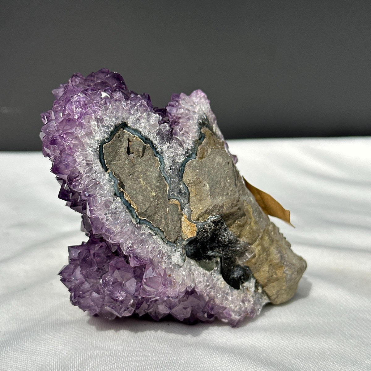Unique Cactus Shape Amethyst Cluster, Raw Brazilian Purple Quartz Geode, Cut Mineral Specimen, Standing Crystal Decor Exact 1.9oz - view 3