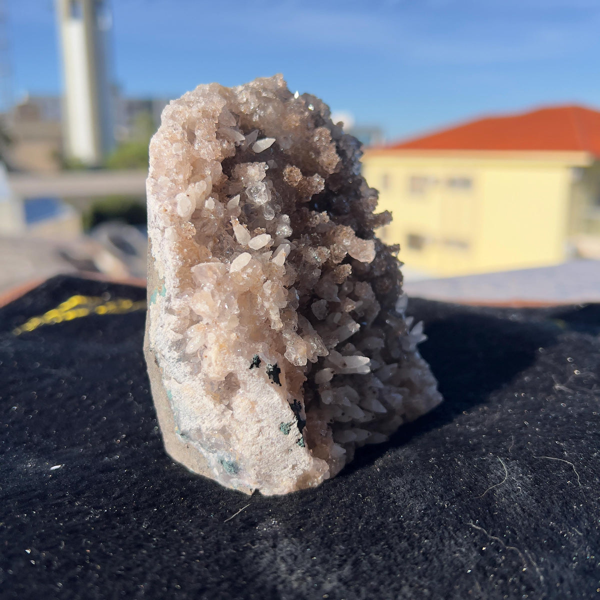 Rare Amethyst Calcite Symbiosis Cluster, Small Purple Crystal Specimen, Unique Natural Decor, Exact Brazilian Healing Stone 1.12lb - view 7