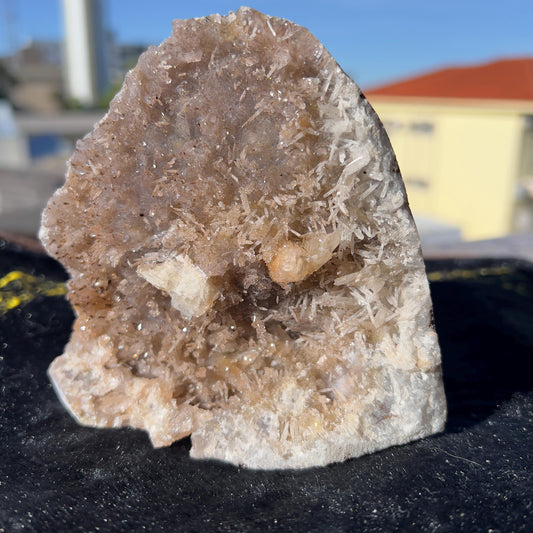 Rare Amethyst Calcite Symbiosis Cluster, Raw Purple Crystal Specimen, Unique Natural Decor, Exact Brazilian Healing Stone 2.08lb