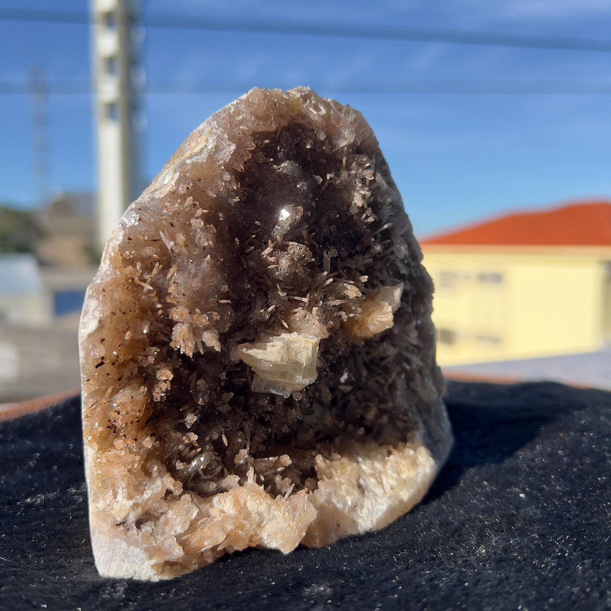 Rare Amethyst Calcite Symbiosis Cluster, Raw Purple Crystal Specimen, Unique Natural Decor, Exact Brazilian Healing Stone 2.08lb - view 8