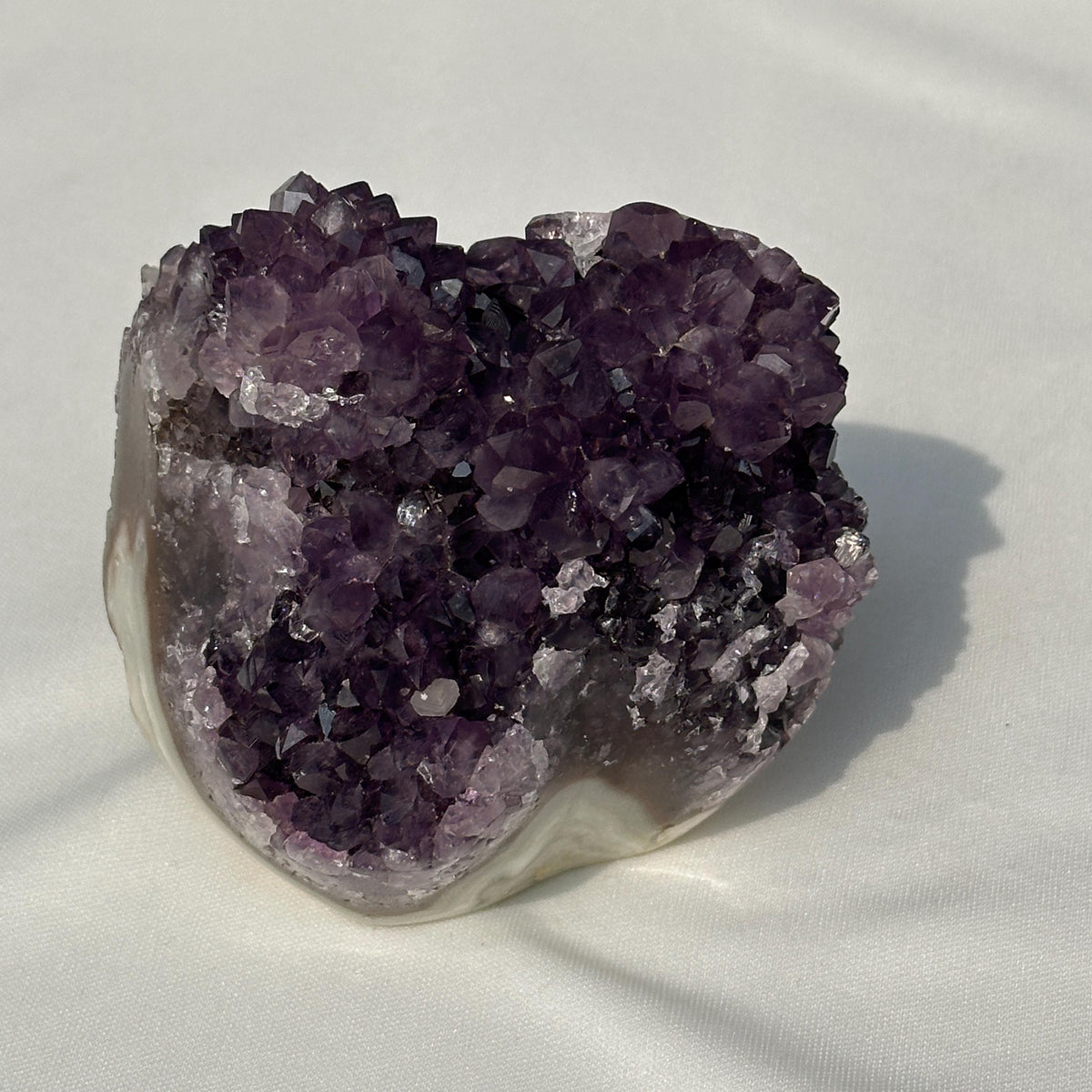 Amethyst Flower Cluster, Raw Brazilian Purple Quartz Geode with Polished Base, Unique Crystal Rosette Decor Exact Specimen 1.54lb - view 8