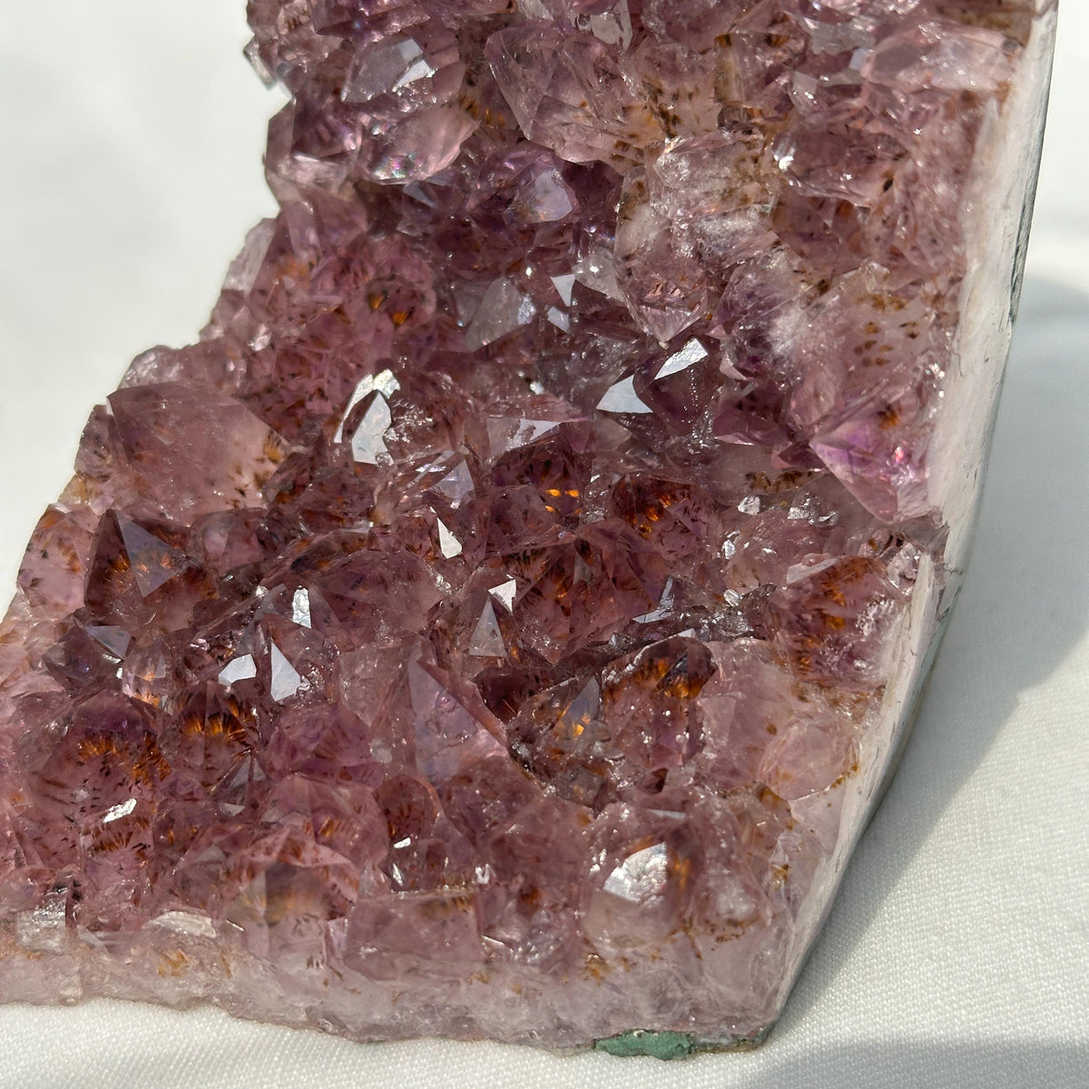 Brazilian Amethyst with Titanium Rutile Symbiosis, Polished Deep Purple Crystal Geode Display Decor Exact Specimen 2.27lb - view 10
