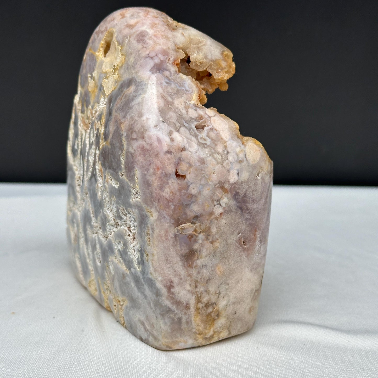 Rare Pink Amethyst Geode Tower, 3.1lb Large Brazilian Crystal Specimen, Polished Freeform with Druzy Cave, Aesthetic Room Decor Exact 1.4kg - view 6