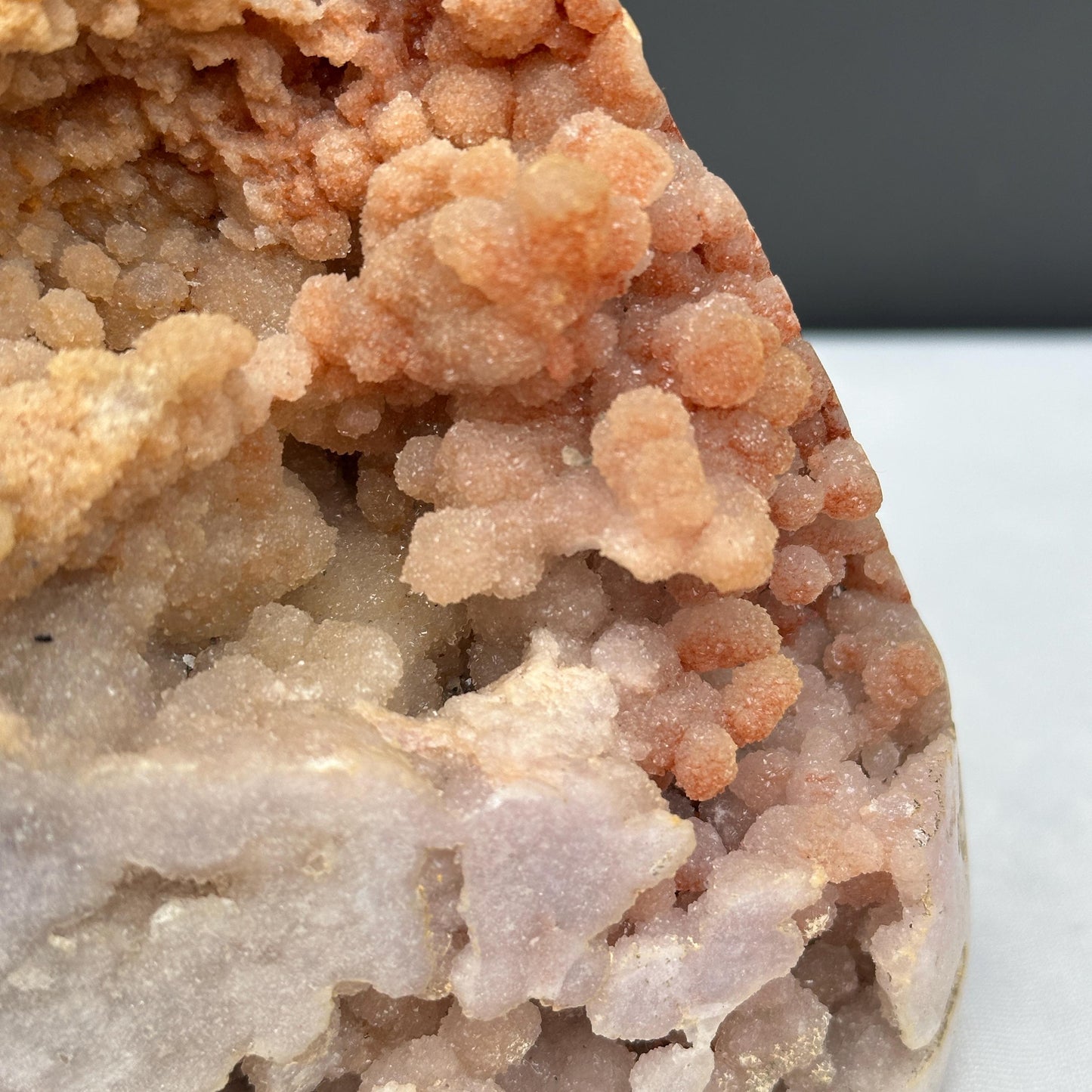 Rare Pink Amethyst Geode Tower, 3.1lb Large Brazilian Crystal Specimen, Polished Freeform with Druzy Cave, Aesthetic Room Decor Exact 1.4kg - view 8