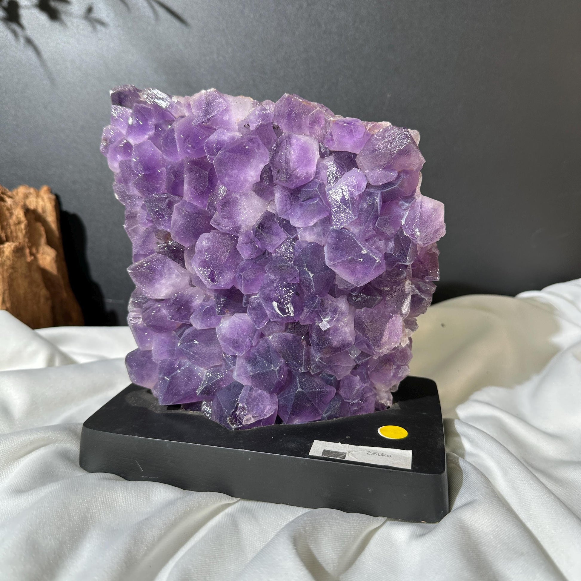 Large Brazilian Sugar Amethyst Cluster on Custom Stand, One of a Kind image 1