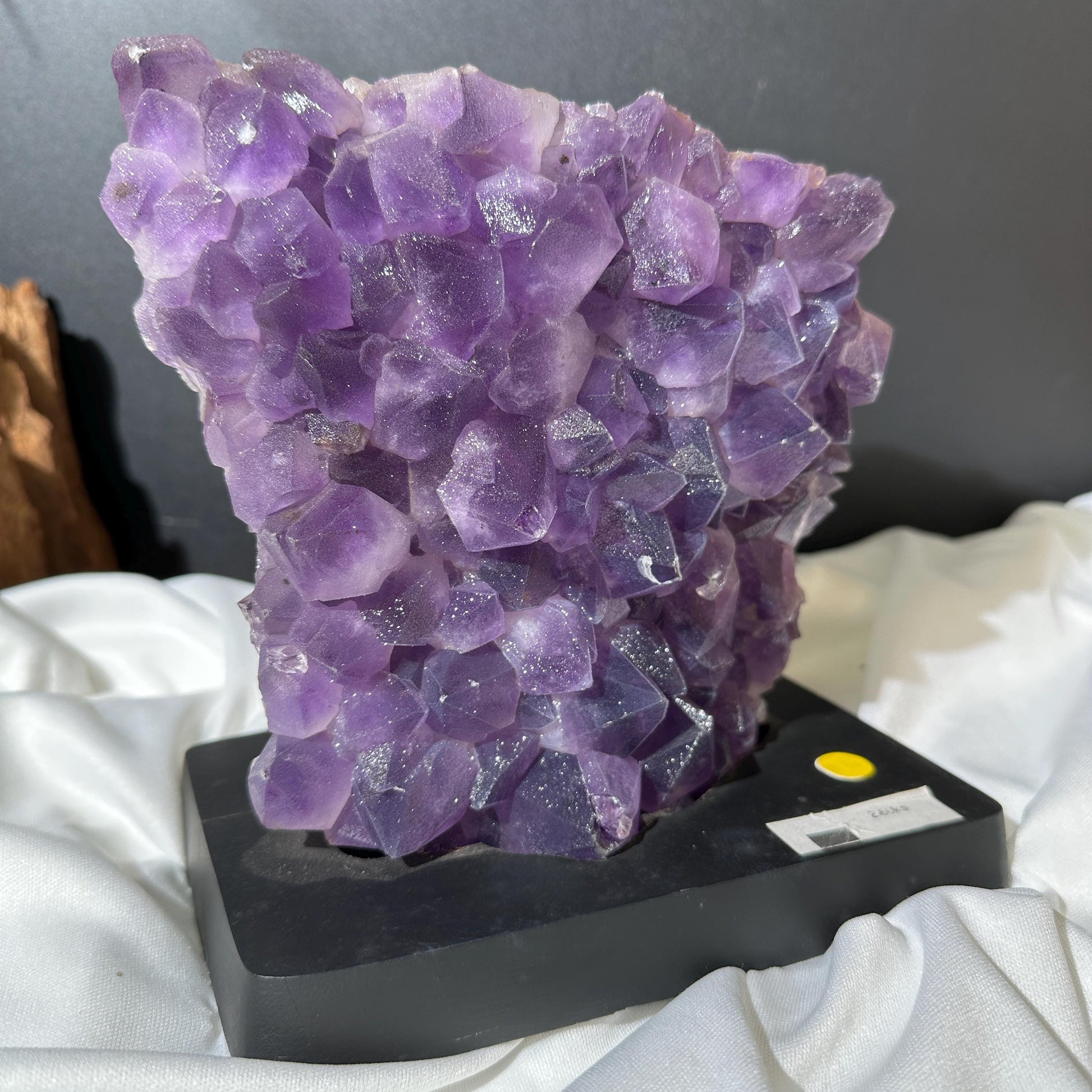 Large Brazilian Sugar Amethyst Cluster on Custom Stand, One of a Kind image 3