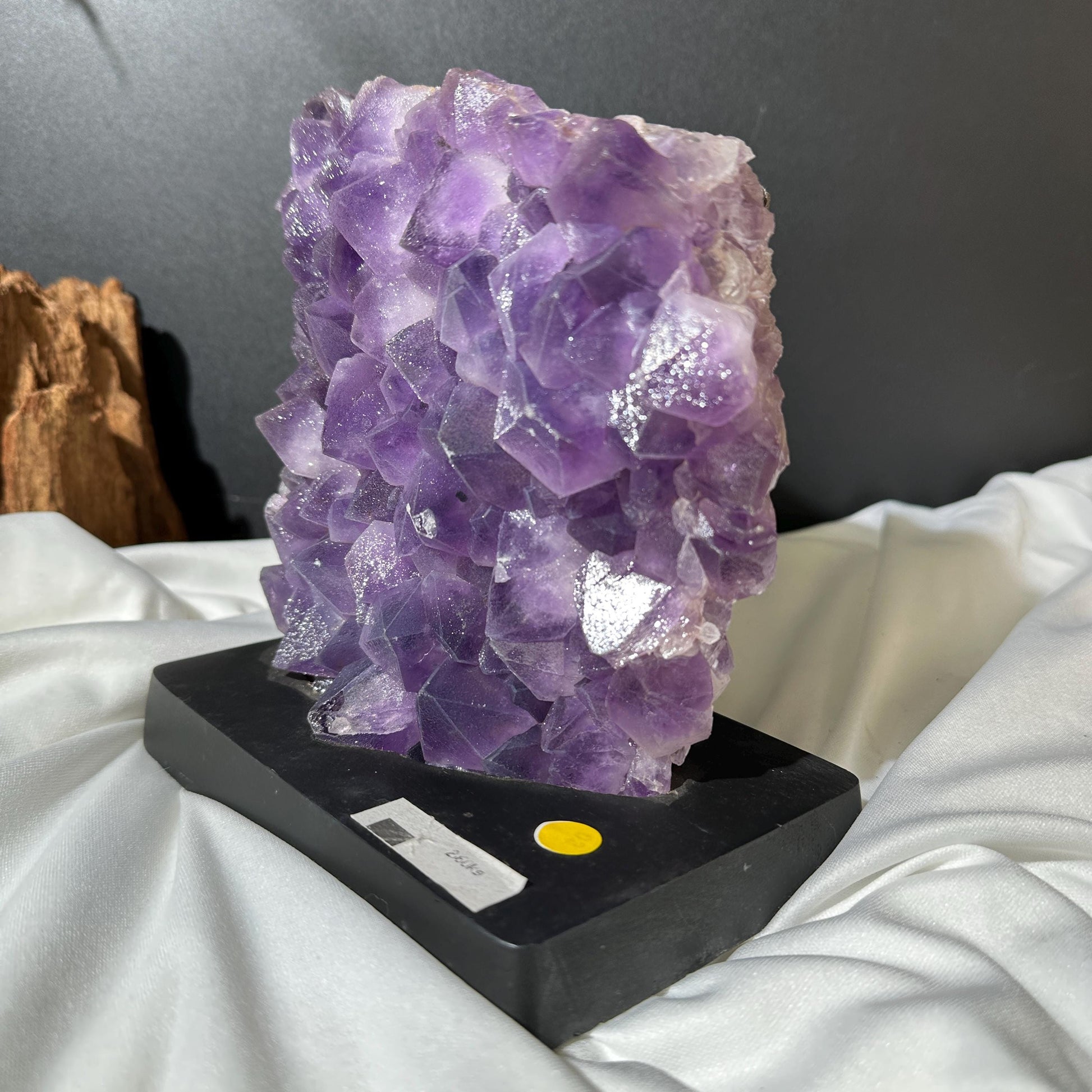 Large Brazilian Sugar Amethyst Cluster on Custom Stand, One of a Kind image 2