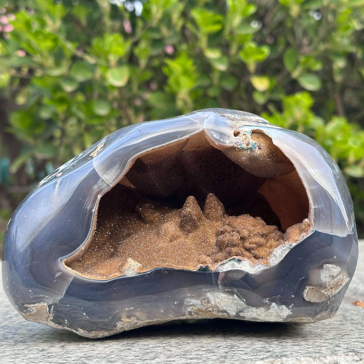 Large Golden Sugar Druzy Agate Geode Cave, Polished Brazilian Yellow Crystal Nest, Top Grade Wealth Basin Decor Exact Specimen 4.52lb