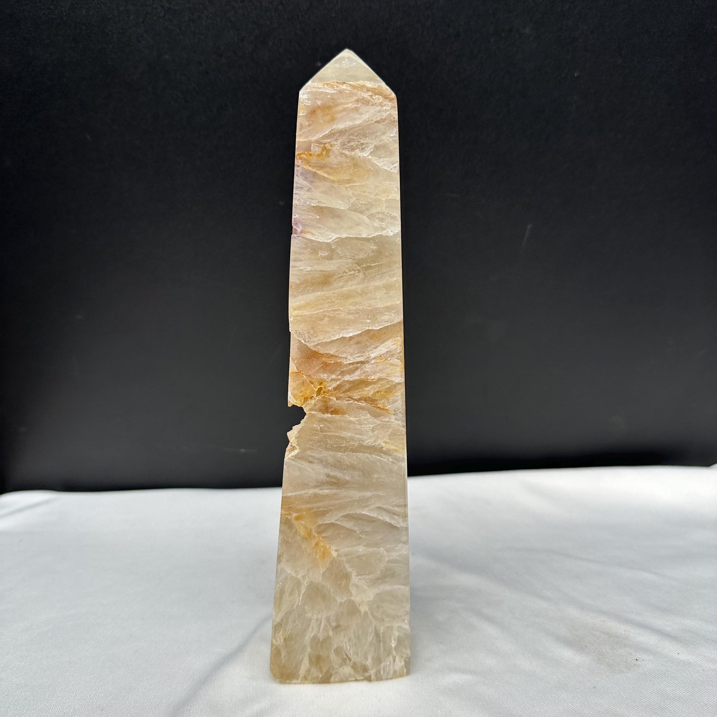 Large Agate Amethyst Geode Tower, Yellow Sugar Druzy Obelisk, Crystal Symbiosis Wand, Polished Brazilian Mineral Exact 3.09lb - view 6